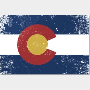 Distressed Colorado State Flag Posters and Art
